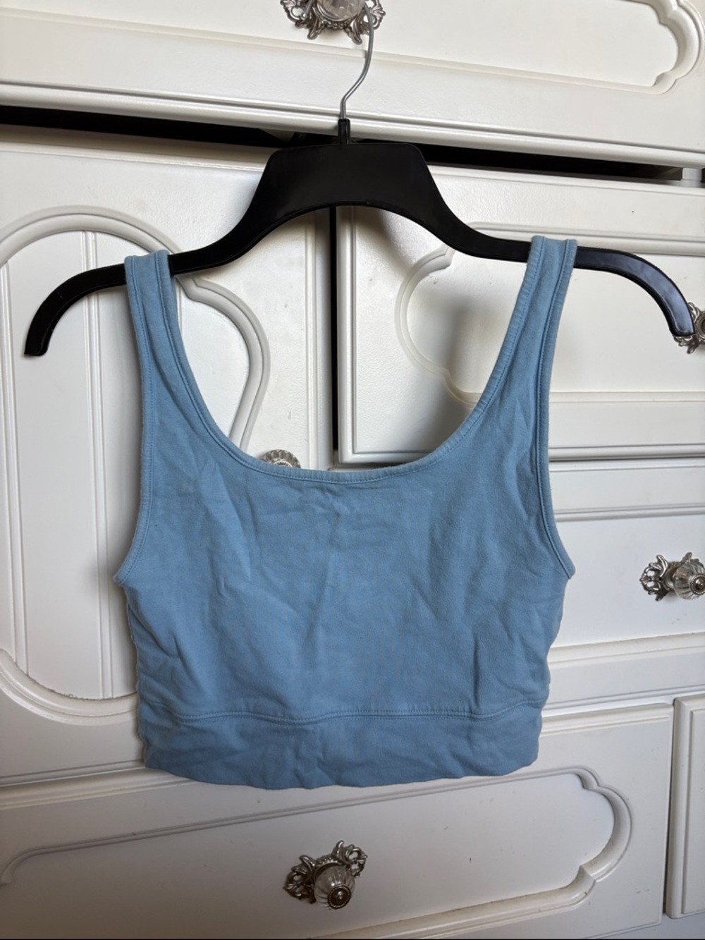 American Eagle Women's Sky Blue Crop Tank Top